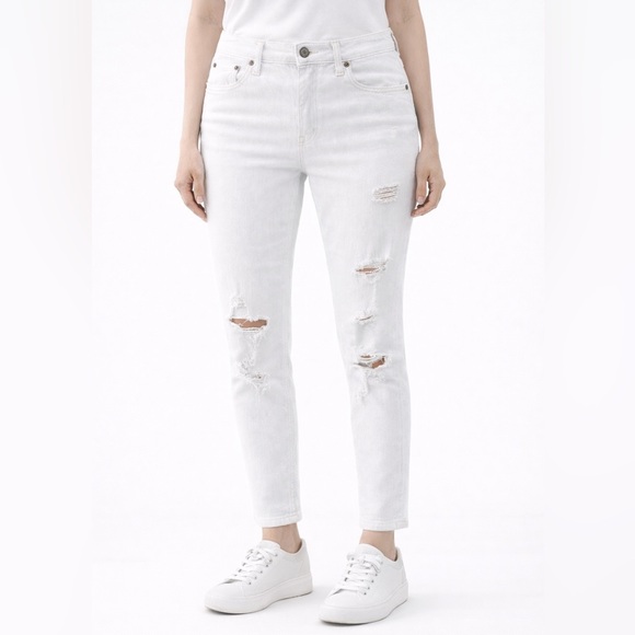 Abercrombie & Fitch Denim - Abercrombie & Fitch Simone high rise slim white jeans 4